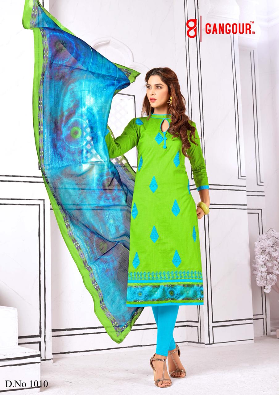 Gangour Presents Block buster Slub Cotton Dress Material Collection Gangour Presents Block buster Slub Cotton Dress Material Collection